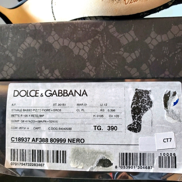 Dolce & Gabbana Peep-toe Lace Ankle Boots - Picture 13 of 15